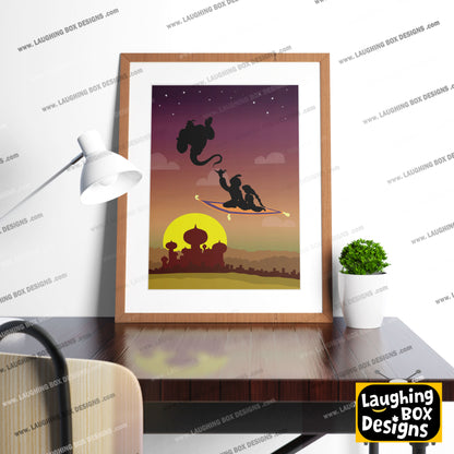 DISNEY'S ALADDIN Character inspired Silhouette Print