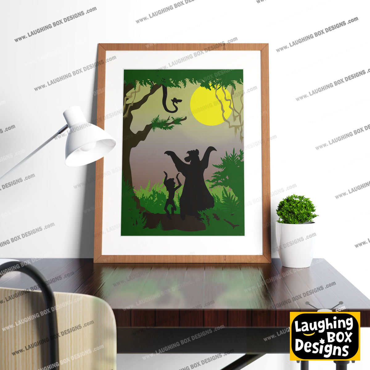 DISNEY'S THE JUNGLE BOOK Character inspired Silhouette Print