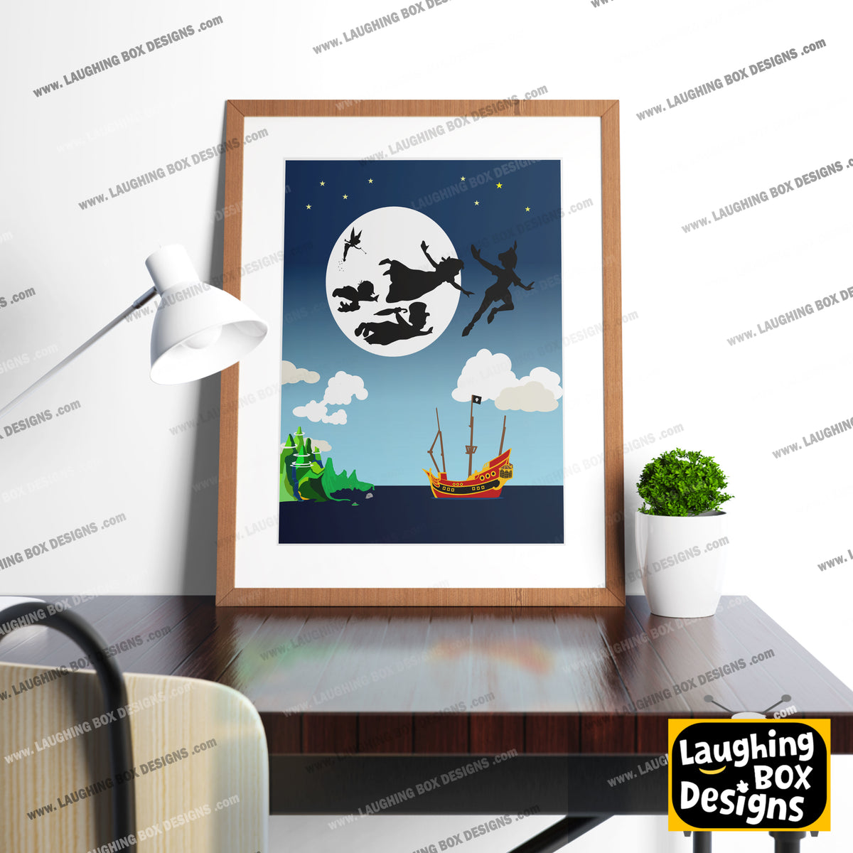 DISNEY'S PETER PAN Character inspired Silhouette Print