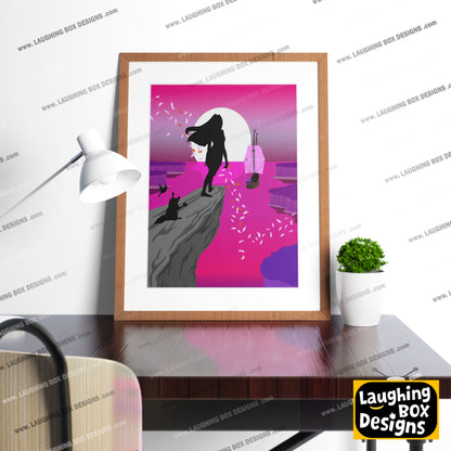 DISNEY'S POCAHONTAS Character inspired Silhouette Print