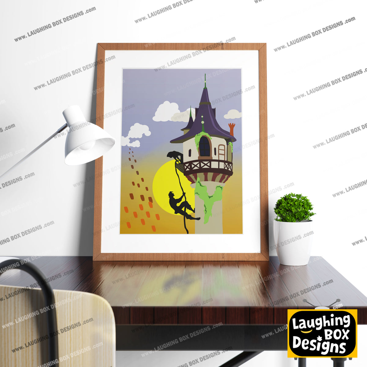 DISNEY'S TANGLED Character inspired Silhouette Print