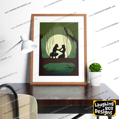 DISNEY'S TARZAN Character inspired Silhouette Print