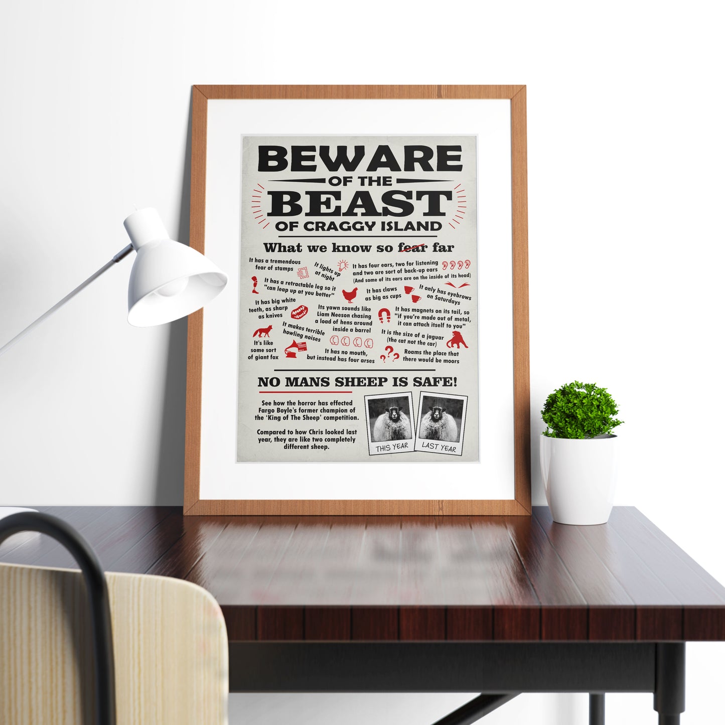 Beware The Beast Of Craggy Island, Father Ted Print