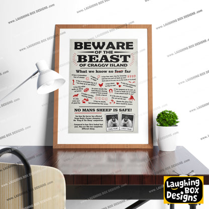Beware The Beast Of Craggy Island, Father Ted Print