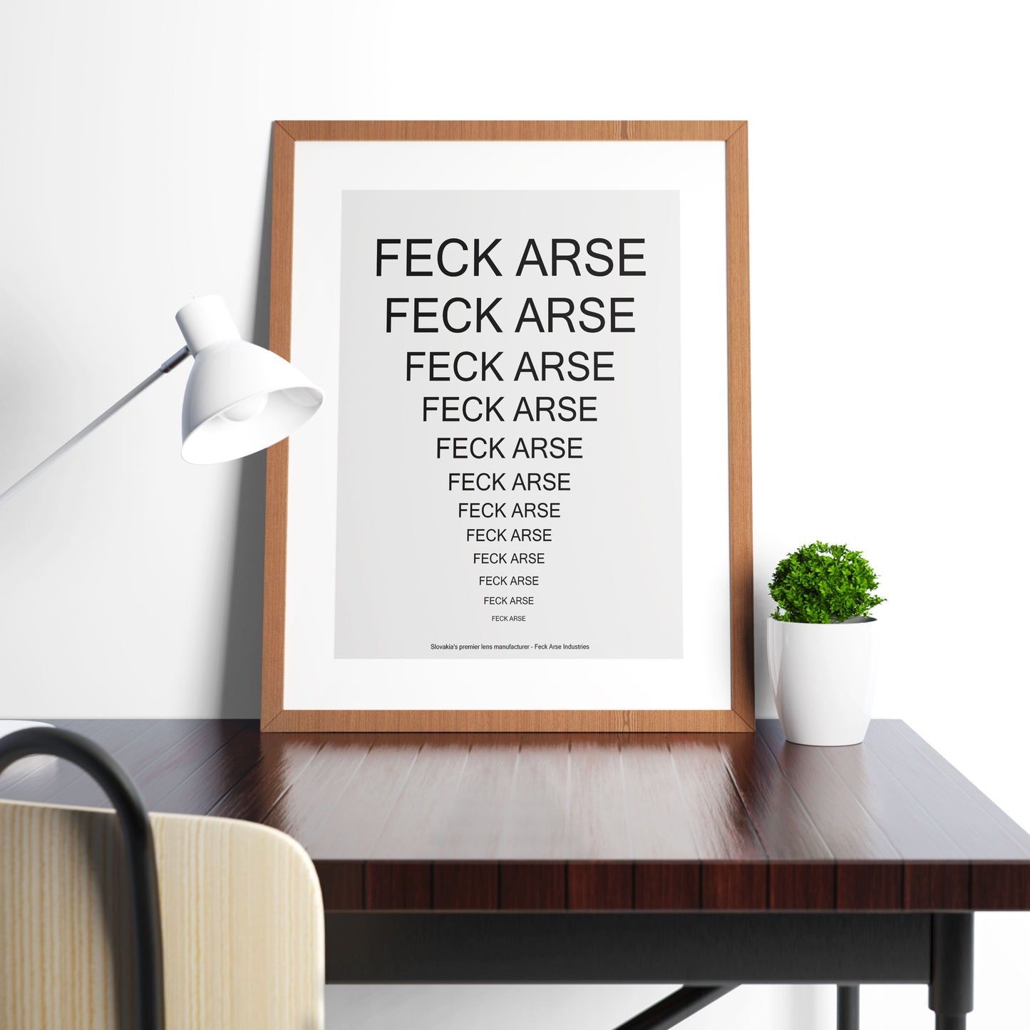 Feck Arse Chart / Father Jack Opticians, Father Ted Print