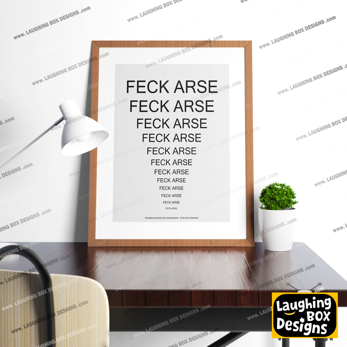 Feck Arse Chart / Father Jack Opticians, Father Ted Print