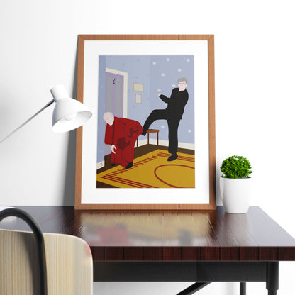 Kicking Bishop BrennanUp The Arse! Full Scene, Father Ted Print