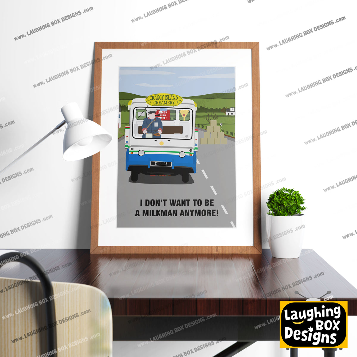 I Don't Want To Be A Milkman Any More / Milk Float Full Scene, Father Ted Print