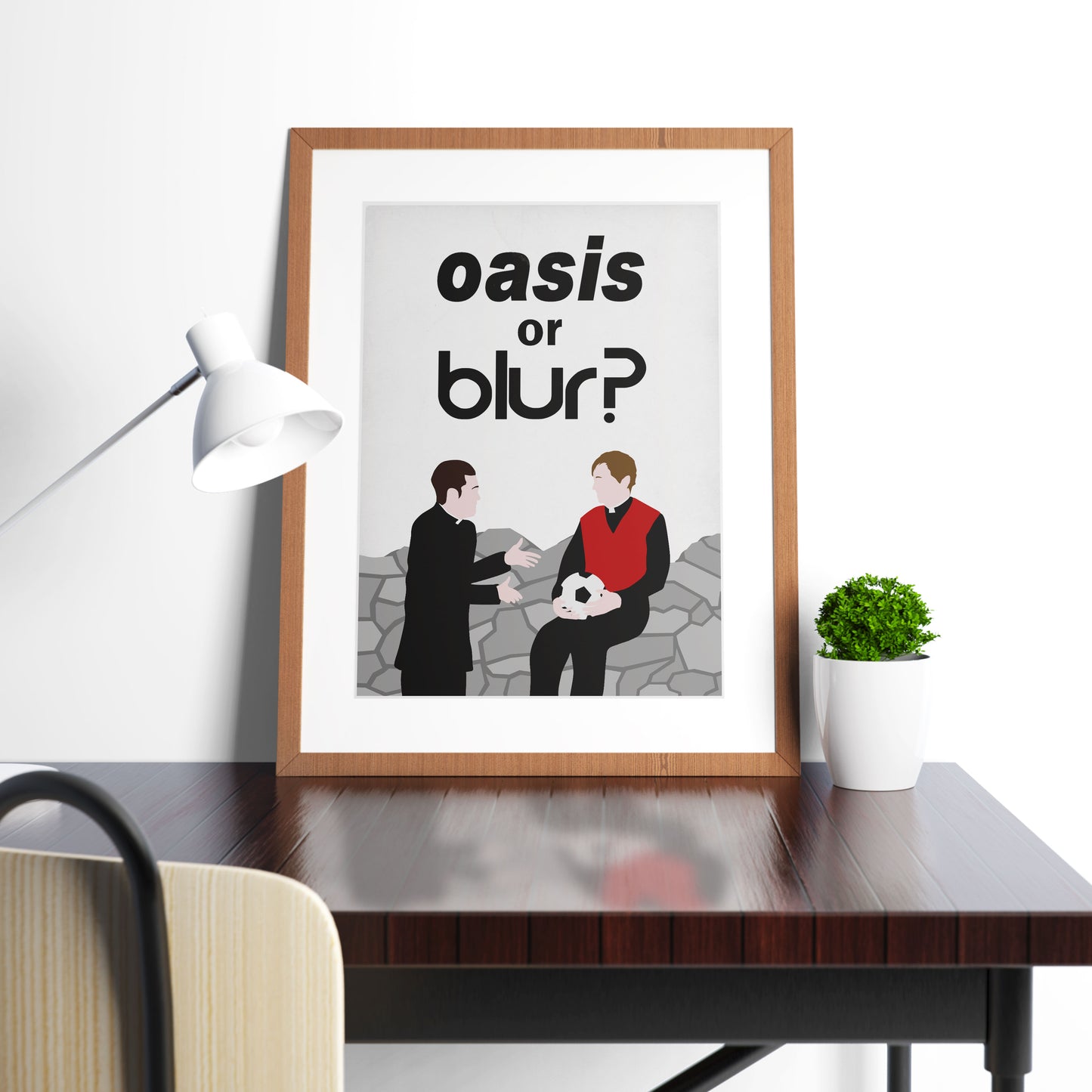 Oasis or Blur? Father Damo / Father Dougal, Father Ted Print