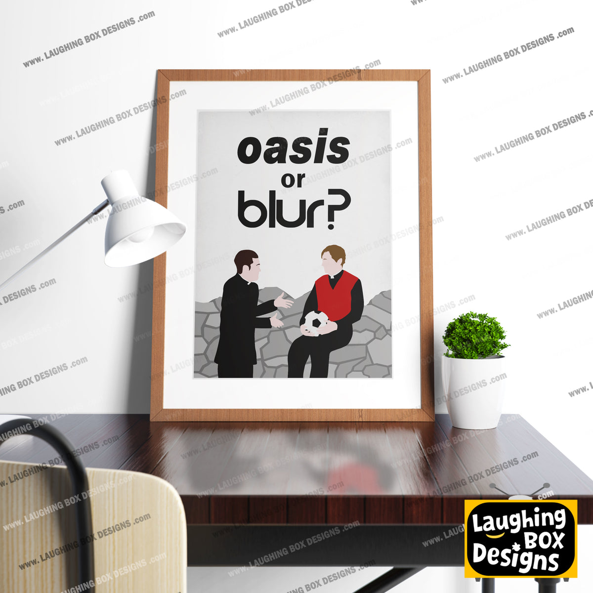 Oasis or Blur? Father Damo / Father Dougal, Father Ted Print