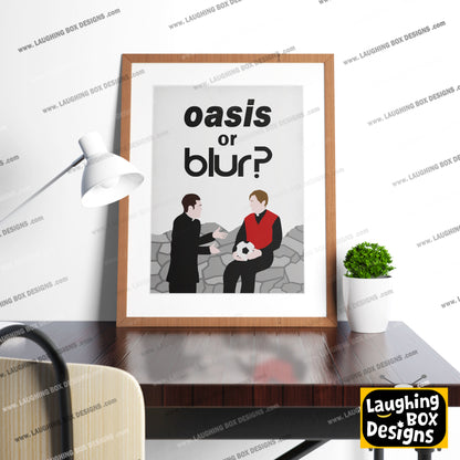 Oasis or Blur? Father Damo / Father Dougal, Father Ted Print