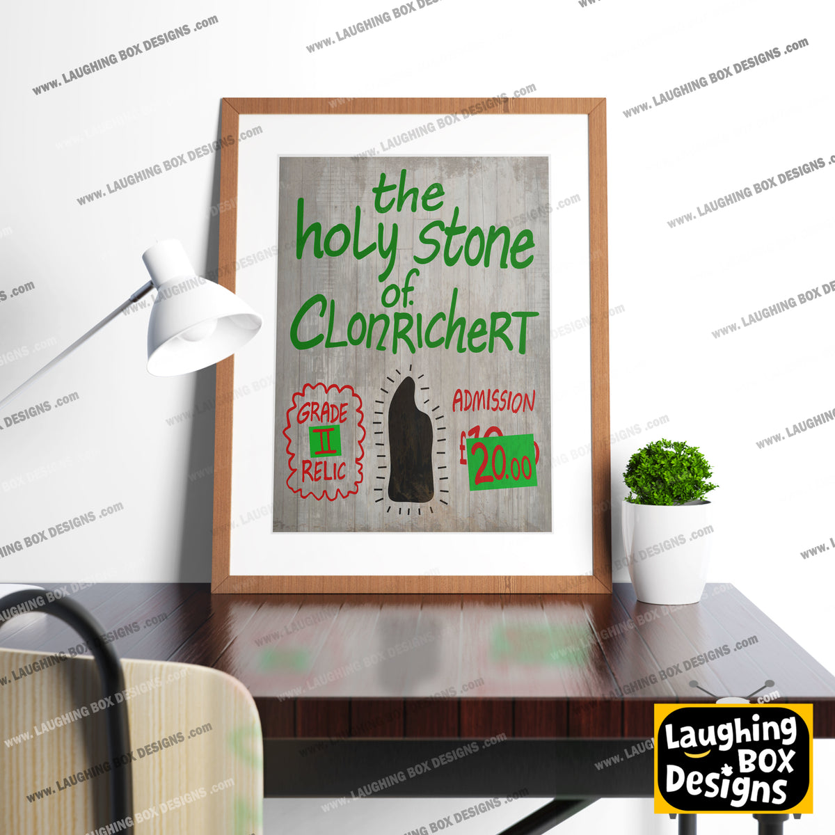 Holy Stone Of Clonrichert / Grade Two Relic Sign,  Father Ted Print