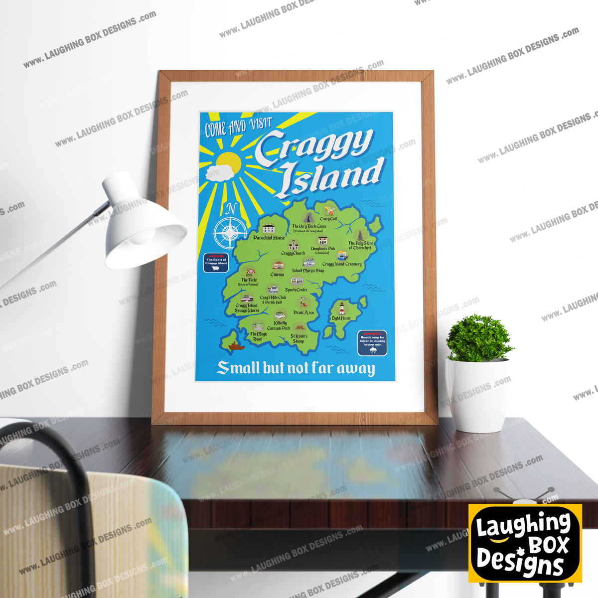 Visit Craggy Island / Small But Not Far Away, Father Ted Print