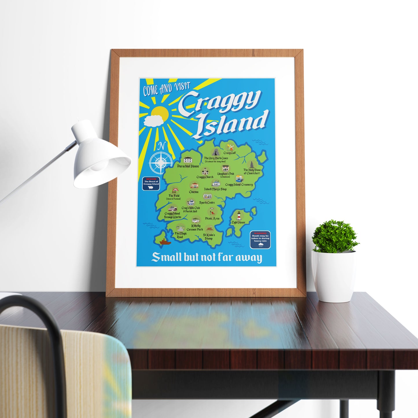 Visit Craggy Island / Small But Not Far Away, Father Ted Print