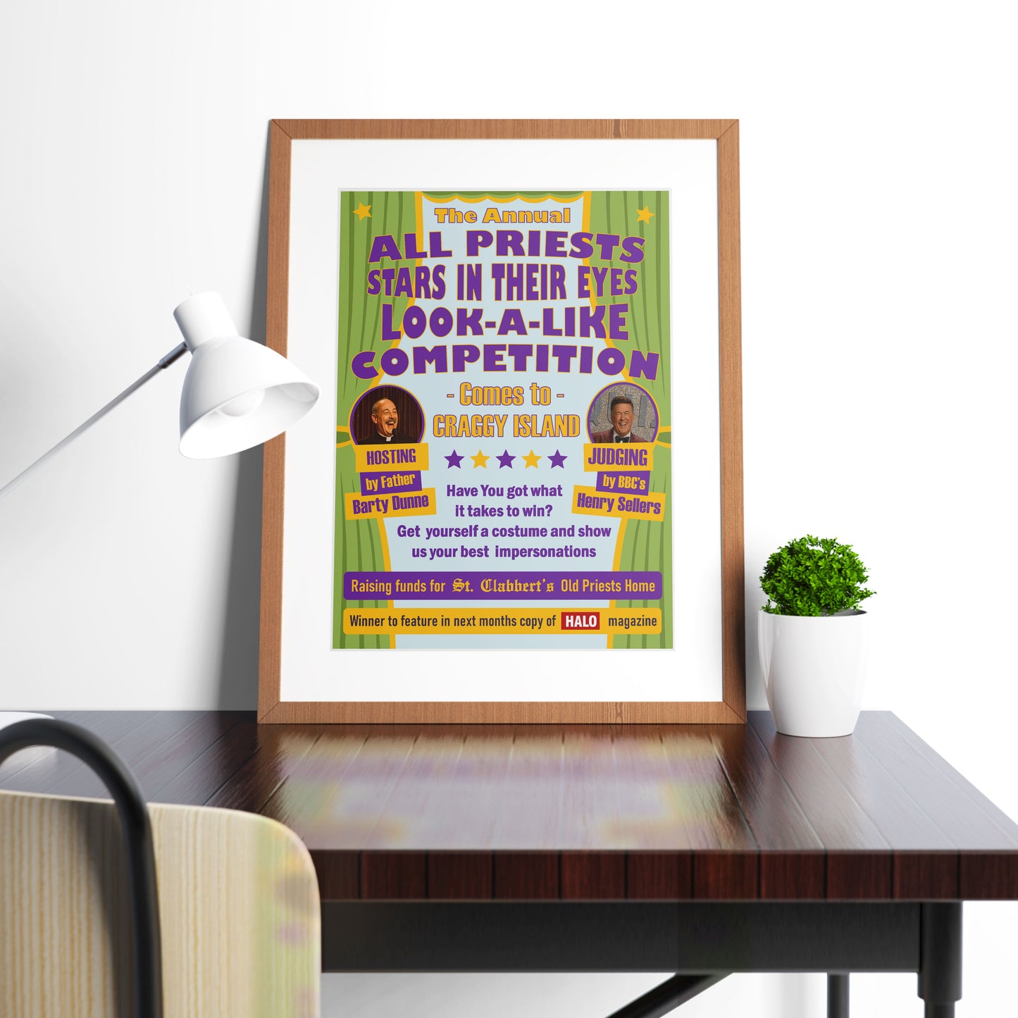 All Priests Starts In Their Eyes Look-A-Like Competition, Father Ted Print