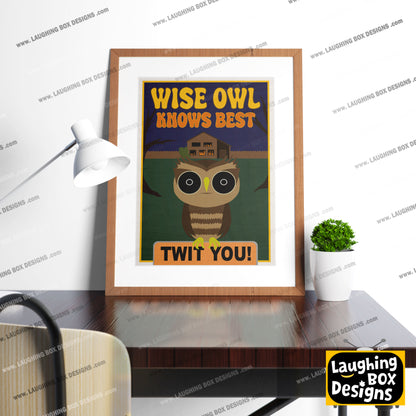 WISE OWL KNOWS BEST, Inside Number Nine Print