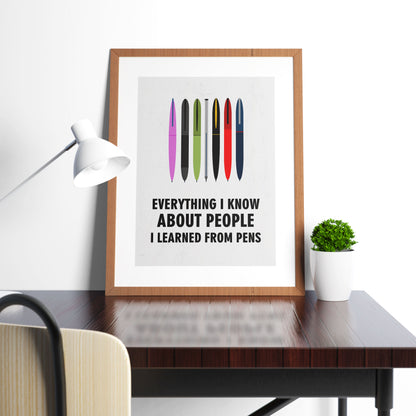 EVERYTHING I KNOW ABOUT PEOPLE I LEARNED FROM PENS, Pauline Campbell-Jones Character Quote, The League of Gentlemen Print