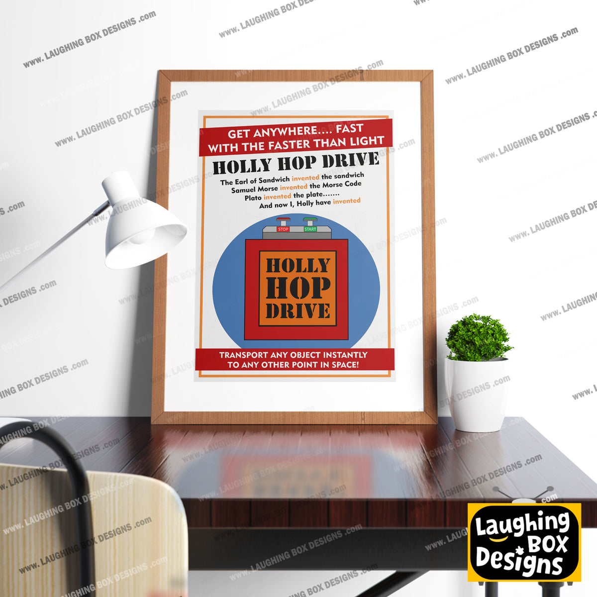HOLLY HOP DRIVE, Faster Than Light Drive Poster, Red Dwarf Print