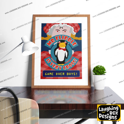 MR FLIBBLE IS VERY CROSS! Quarantined Rimmer, Red Dwarf Print
