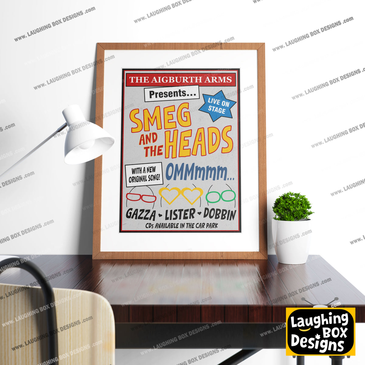 SMEG AND THE HEADS Band Poster, The Ommmm song, The Aigburth Arms, Red Dwarf Print
