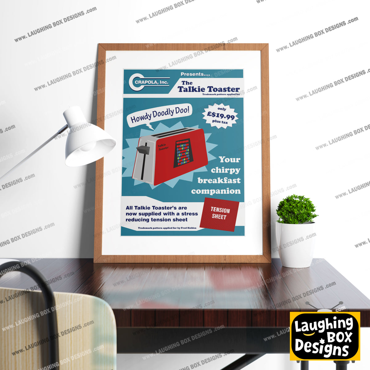 TALKIE TOASTER and TENSION SHEET ADVERT, Red Dwarf Print