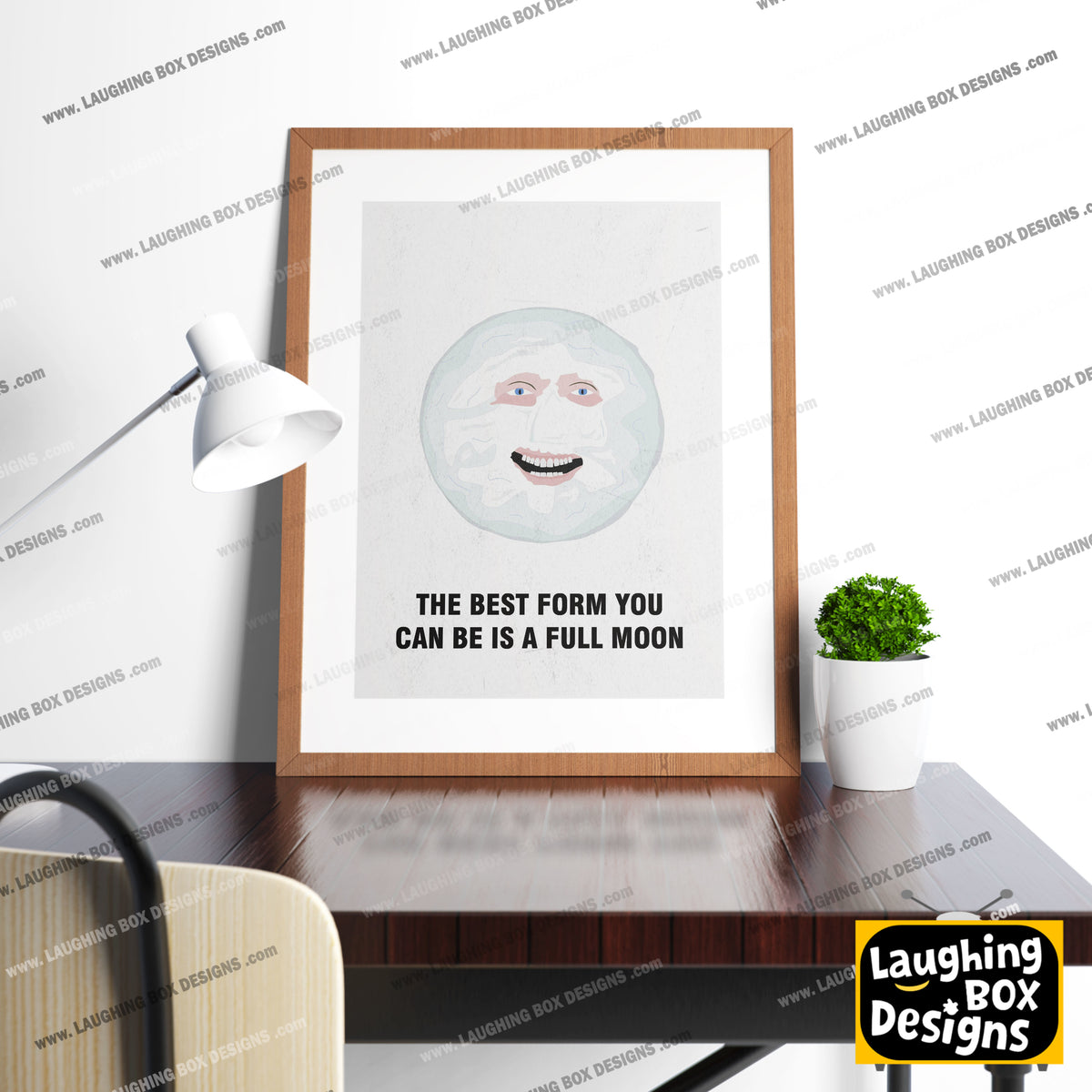THE MOON, The Best Form You Can Be Is A Full Moon, Character Quote, The Mighty Boosh Print