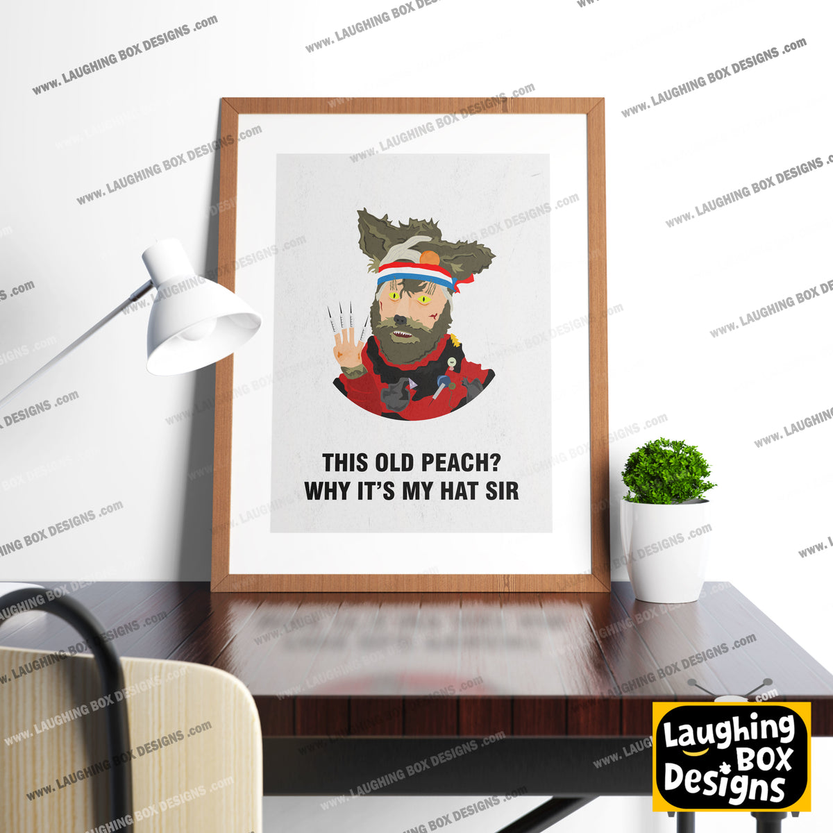 THE CRACK FOX, This Old Peach? Why It's My Hat Sir, Character Quotes, The Mighty Boosh Print