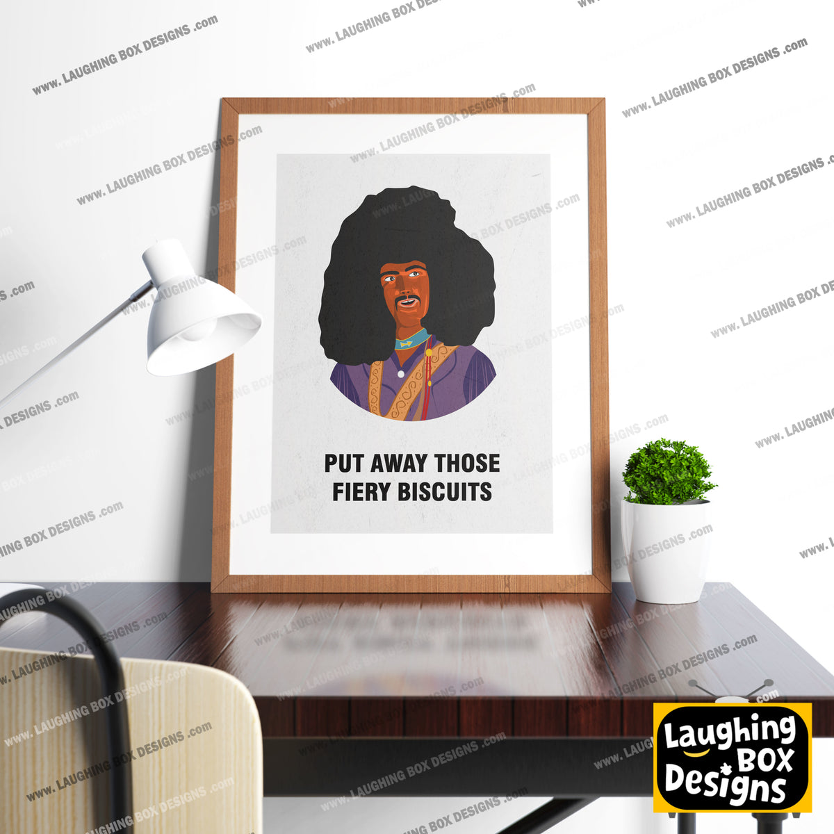 RUDI VAN DeSARZIO, Put Away Those Fiery Biscuits, Character Quotes, The Mighty Boosh Print