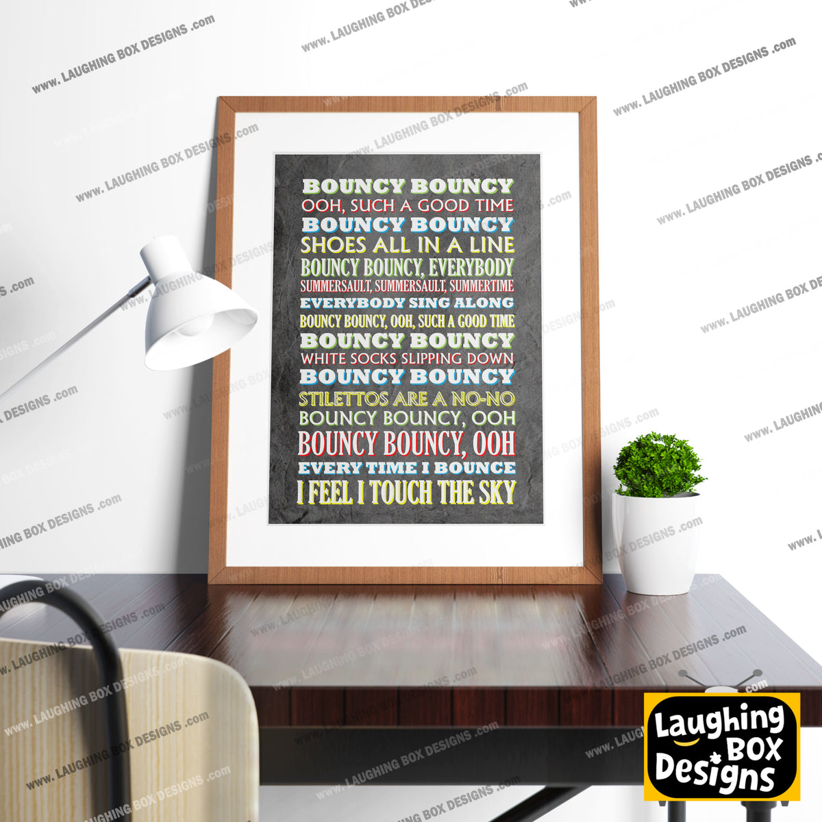 BOUNCY BOUNCY Crimp Lyrics, The Mighty Boosh Print (2 styles available)