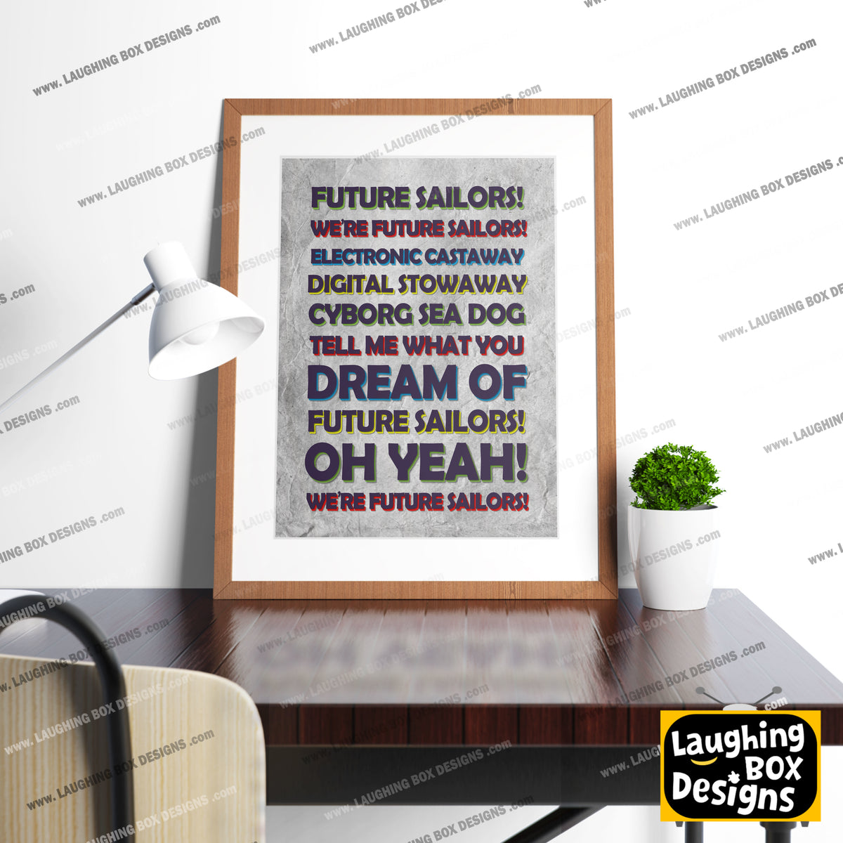 FUTURE SAILORS Lyrics, The Mighty Boosh Print (2 styles available)