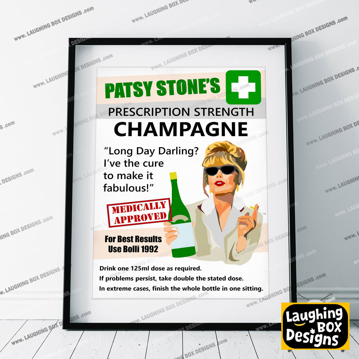 PATSY'S PRESCRIPTION STRENGTH CHAMPAGNE - Absolutely Fabulous Print