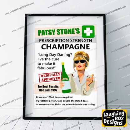 PATSY'S PRESCRIPTION STRENGTH CHAMPAGNE - Absolutely Fabulous Print
