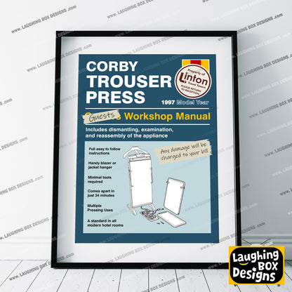 CORBY TROUSER PRESS, Alan Partridge Print