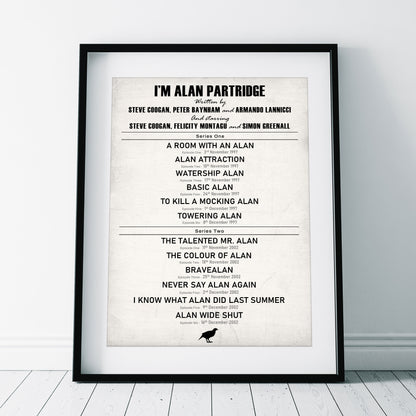 I'M ALAN PARTRIDGE EPISODE LIST Alan Partridge Print