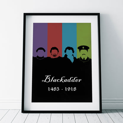 BLACKADDER 1485 - 1918 Original Dynasty Silhouettes, Blackadder Print