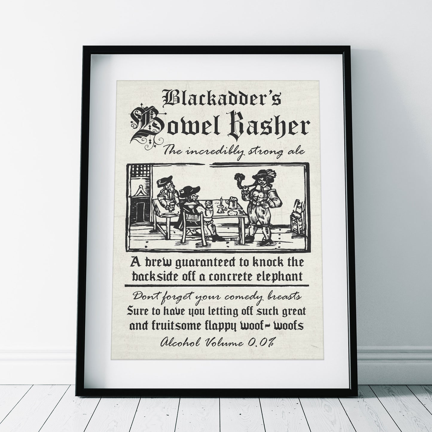 BLACKADDER'S BOWEL BASHER Incredibly Strong Ale Advert, Blackadder Print