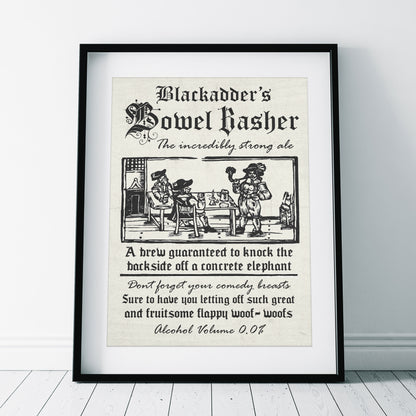 BLACKADDER'S BOWEL BASHER Incredibly Strong Ale Advert, Blackadder Print