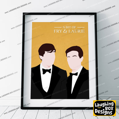 A BIT OF FRY AND LAURIE Comedy Characters Minimalist Print