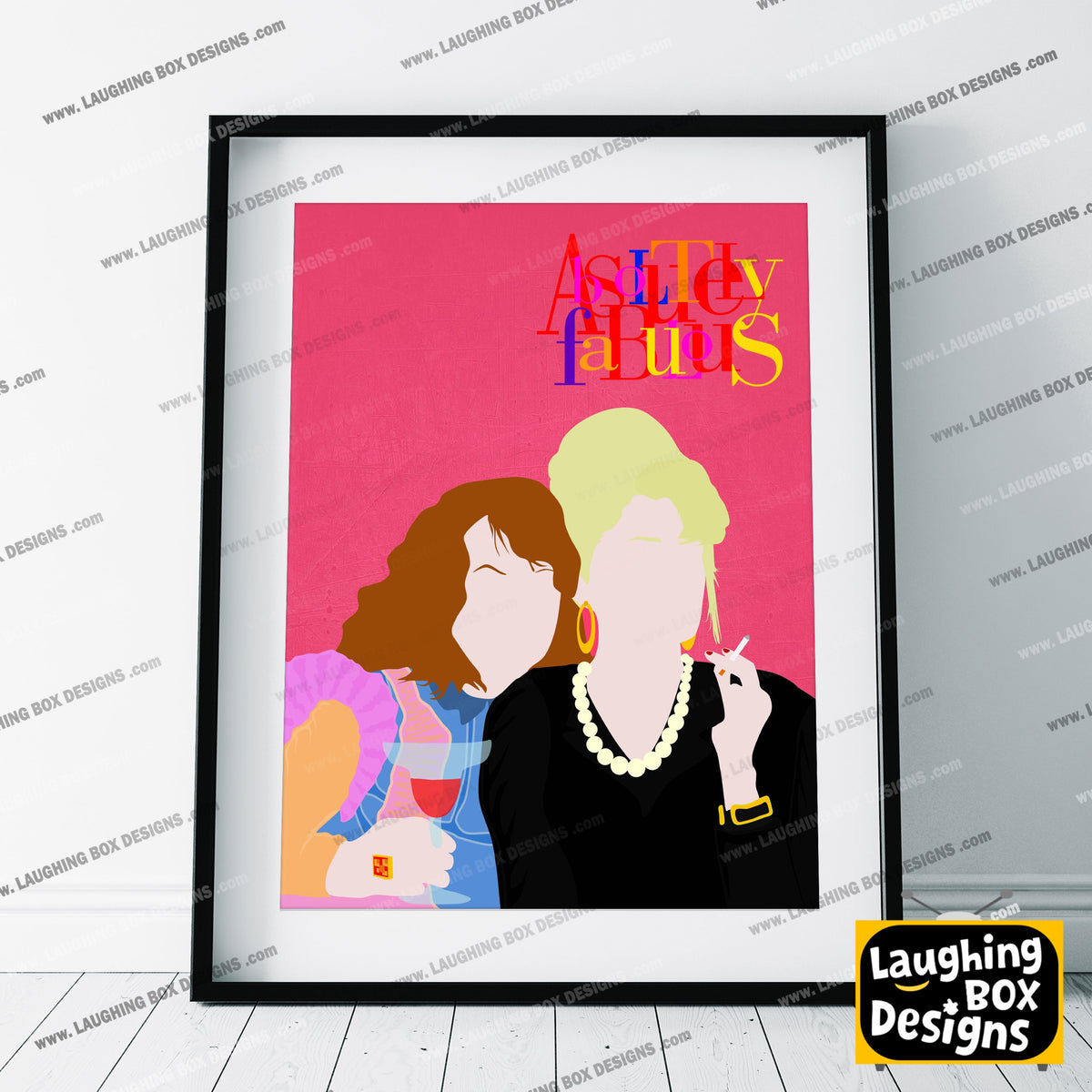 ABSOLUTELY FABULOUS Comedy Characters Minimalist Print