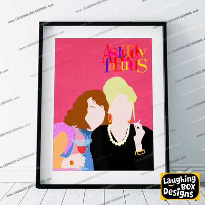 ABSOLUTELY FABULOUS Comedy Characters Minimalist Print