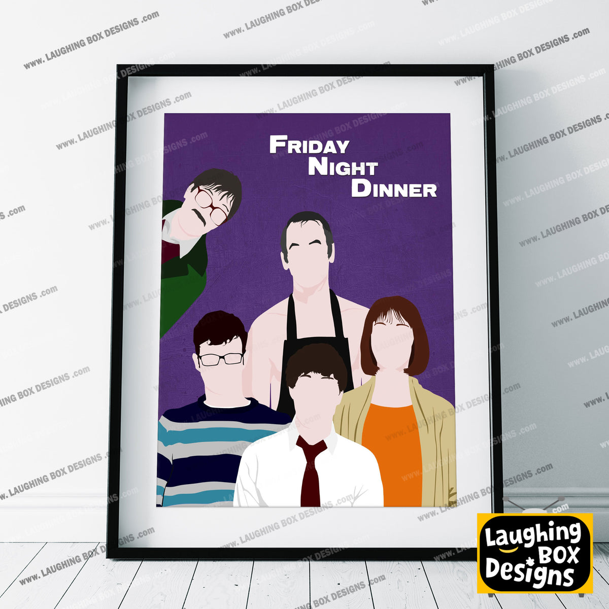 FRIDAY NIGHT DINNER Comedy Characters Minimalist Print