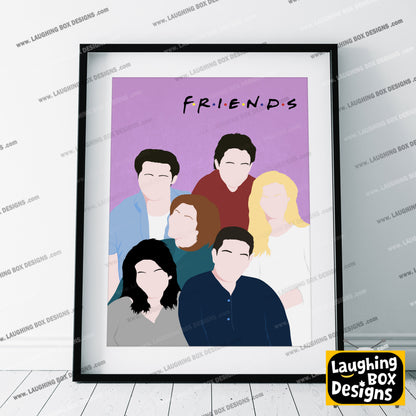 FRIENDS Comedy Characters Minimalist Print