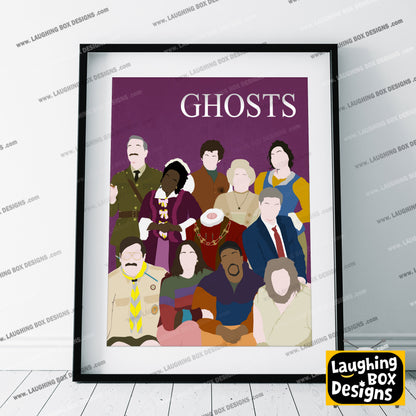 GHOSTS Comedy Characters Minimalist Print