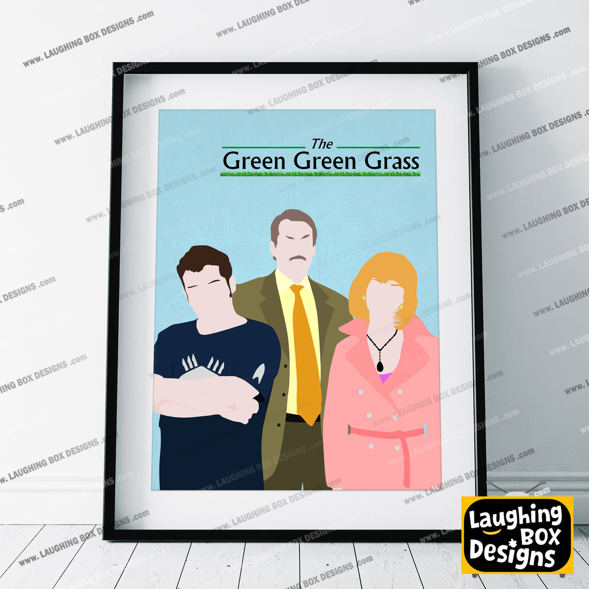 THE GREEN GREEN GRASS Comedy Characters Minimalist Print