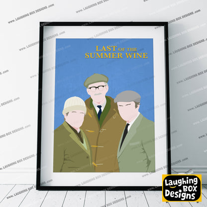 ONE FOOT IN THE GRAVE Comedy Characters Minimalist Print