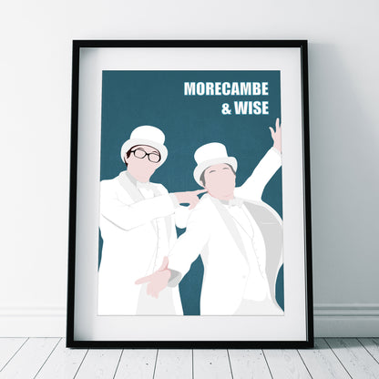 MORECAMBE & WISE Comedy Characters Minimalist Print