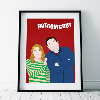 NOT GOING OUT Comedy Characters Minimalist Print