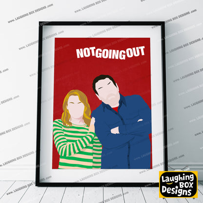 NOT GOING OUT Comedy Characters Minimalist Print