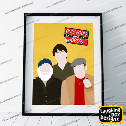 ONLY FOOLS AND HORSES Comedy Characters Minimalist Print