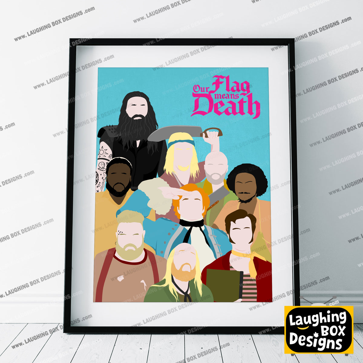 OUR FLAG MEANS DEATH Comedy Characters Minimalist Print
